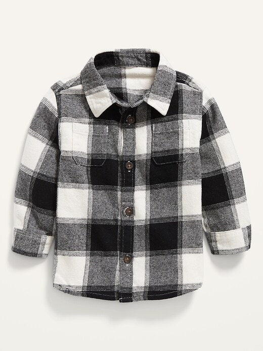 View large product image 1 of 1. Unisex Plaid Flannel Long-Sleeve Shirt for Baby