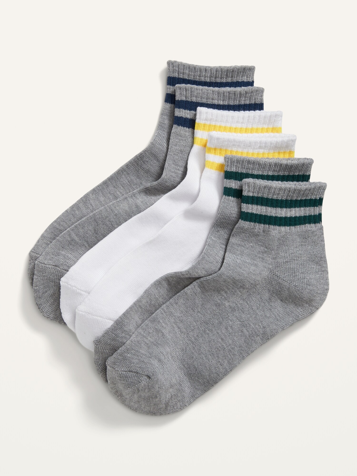 GenderNeutral Quarter Crew Tube Socks 3Pack for Adults Old Navy