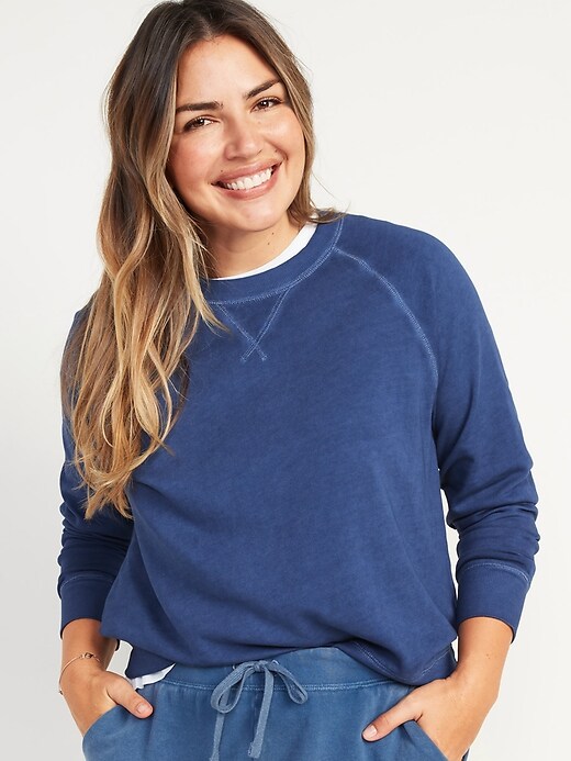 Old Navy Vintage Specially Dyed Crew-Neck Sweatshirt for Women. 1