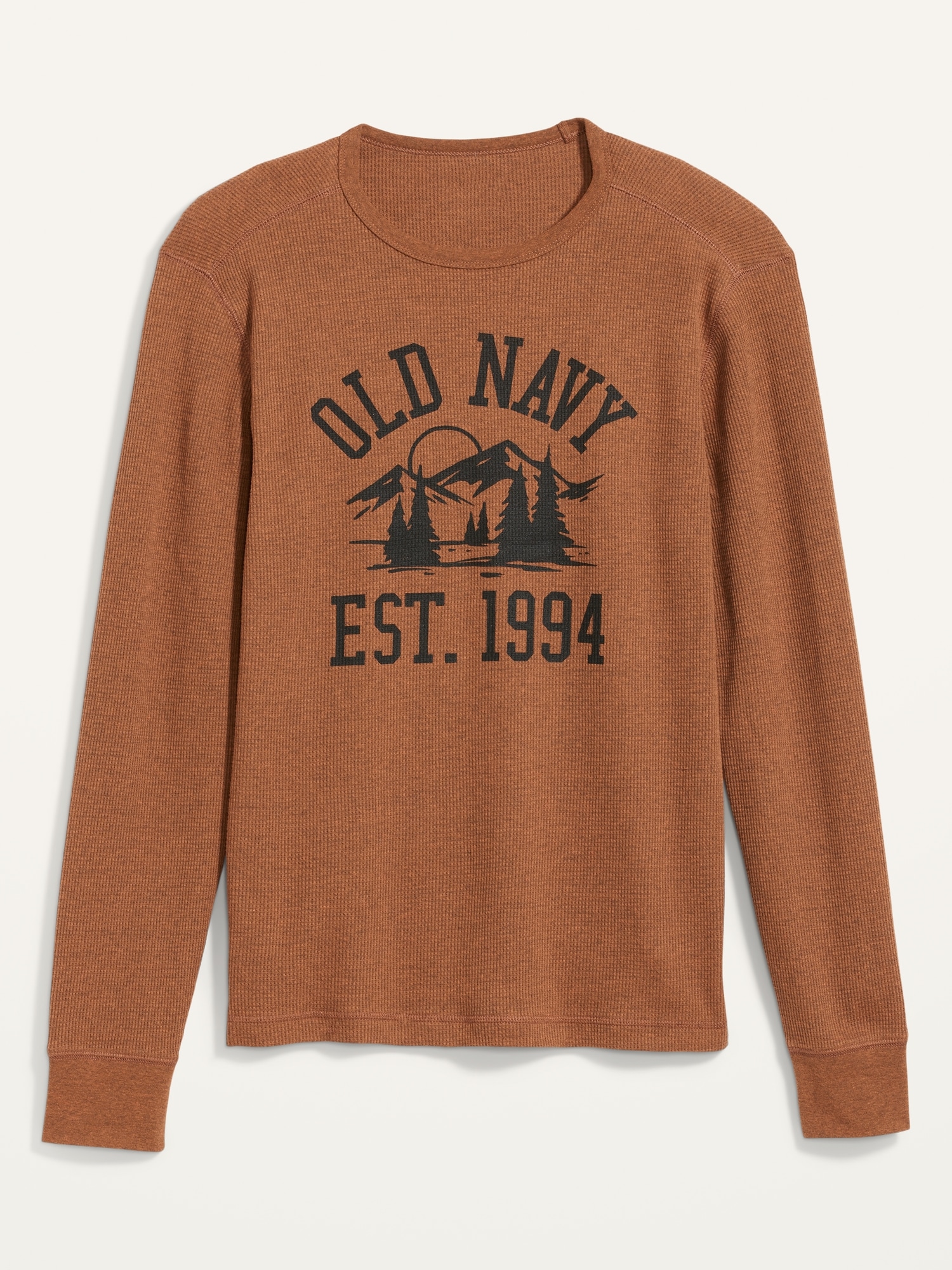 Logo-Graphic Thermal-Knit Long-Sleeve T-Shirt for Men | Old Navy