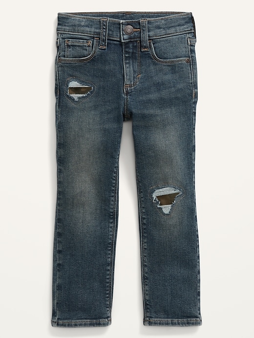 View large product image 1 of 2. Unisex Skinny 360° Stretch Rip-and-Repair Jeans for Toddler