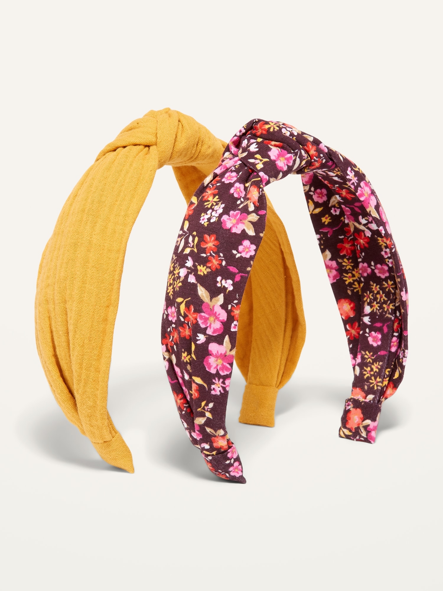 Old Navy Fabric-Covered Headband 2-Pack for Women yellow. 1