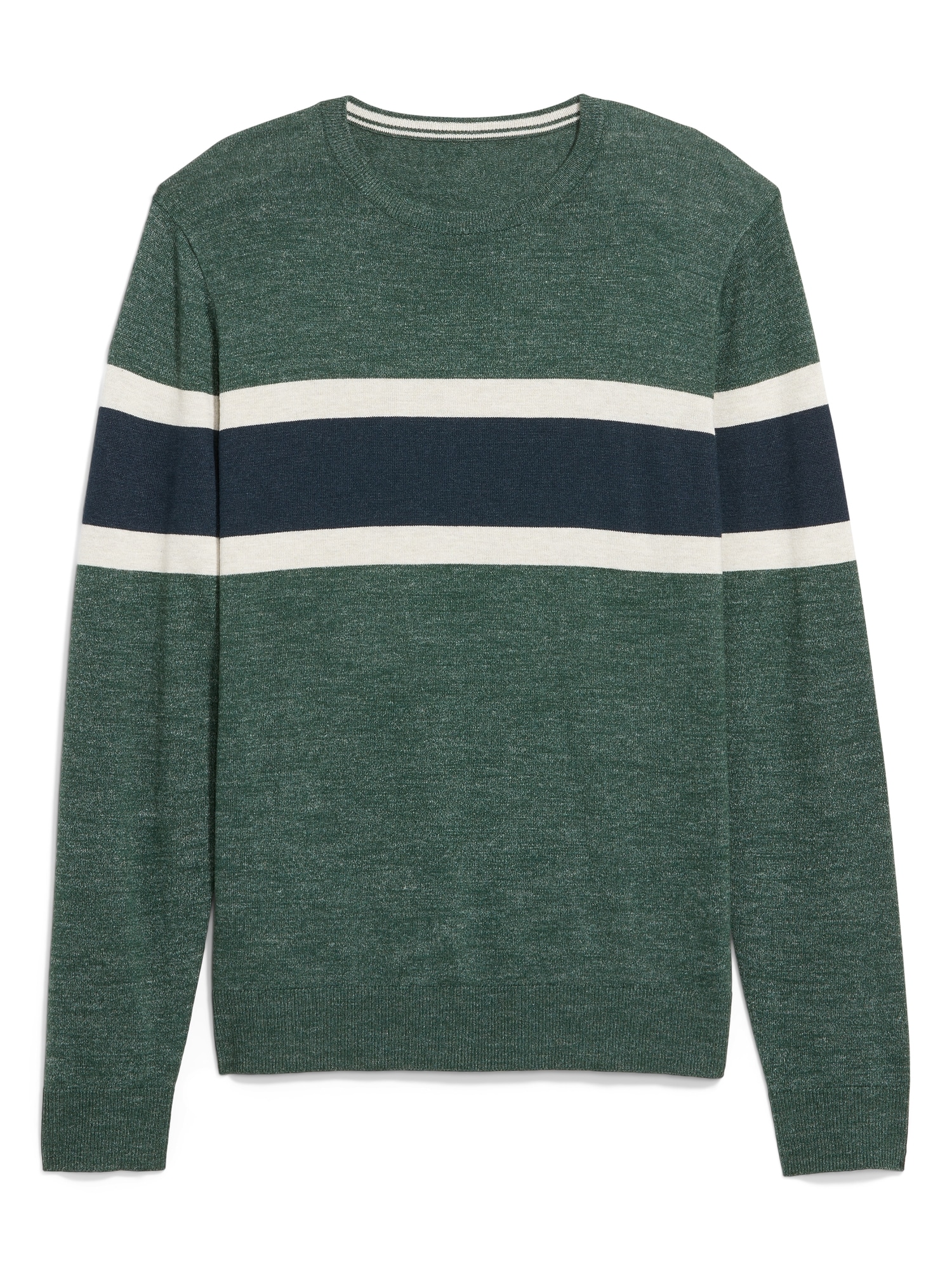 Chest-Stripe Crew-Neck Sweater for Men | Old Navy