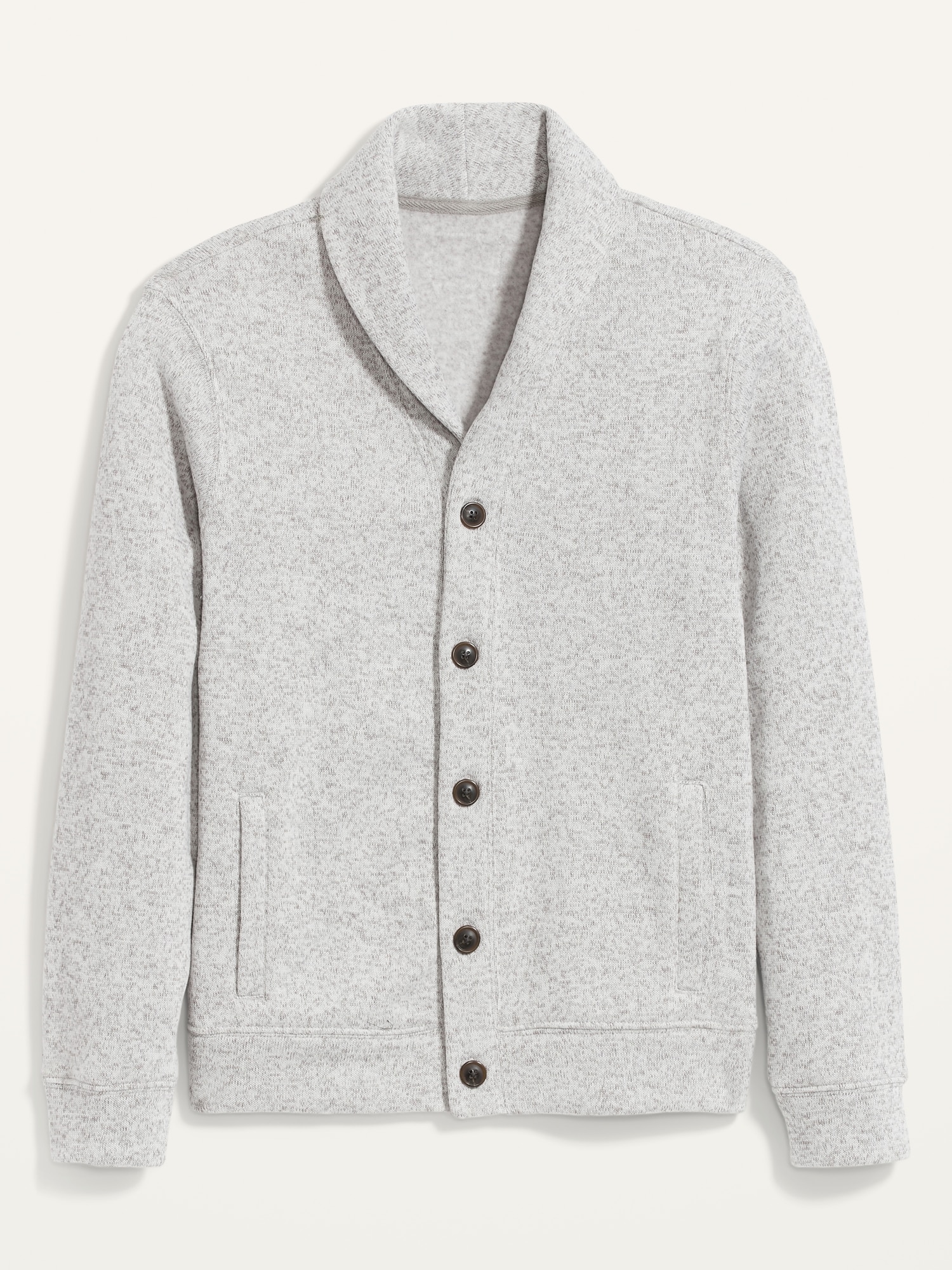 Button front clearance fleece cardigan