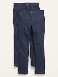 Image number 1 showing, School Uniform Skinny Chino Pants 2-Pack for Girls