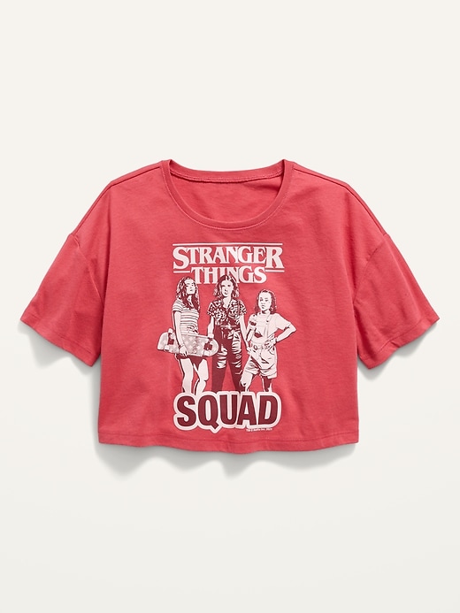 View large product image 1 of 1. Loose Licensed Pop-Culture Cropped T-Shirt for Girls