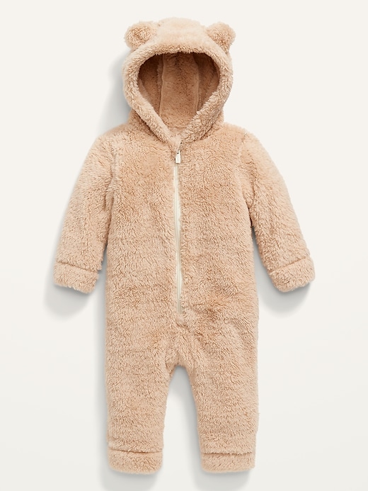 View large product image 1 of 1. Unisex Bear-Critter Sherpa One-Piece for Baby