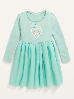 Long-Sleeve Tutu Dress for Toddler Girls