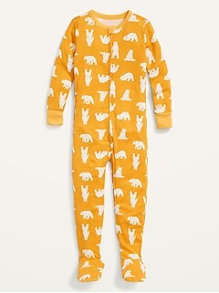 Unisex Printed Sleep & Play Footie Pajama One-Piece for Toddler & Baby