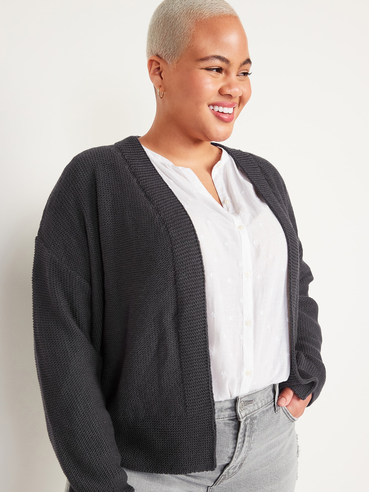 Slouchy Open-Front Cardigan Sweater for Women | Old Navy