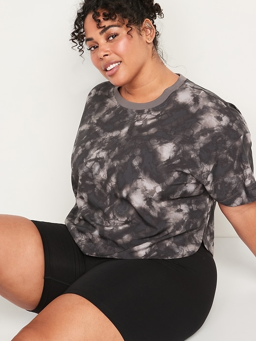 Image number 7 showing, Loose Short-Sleeve StretchTech Performance Cropped Top for Women