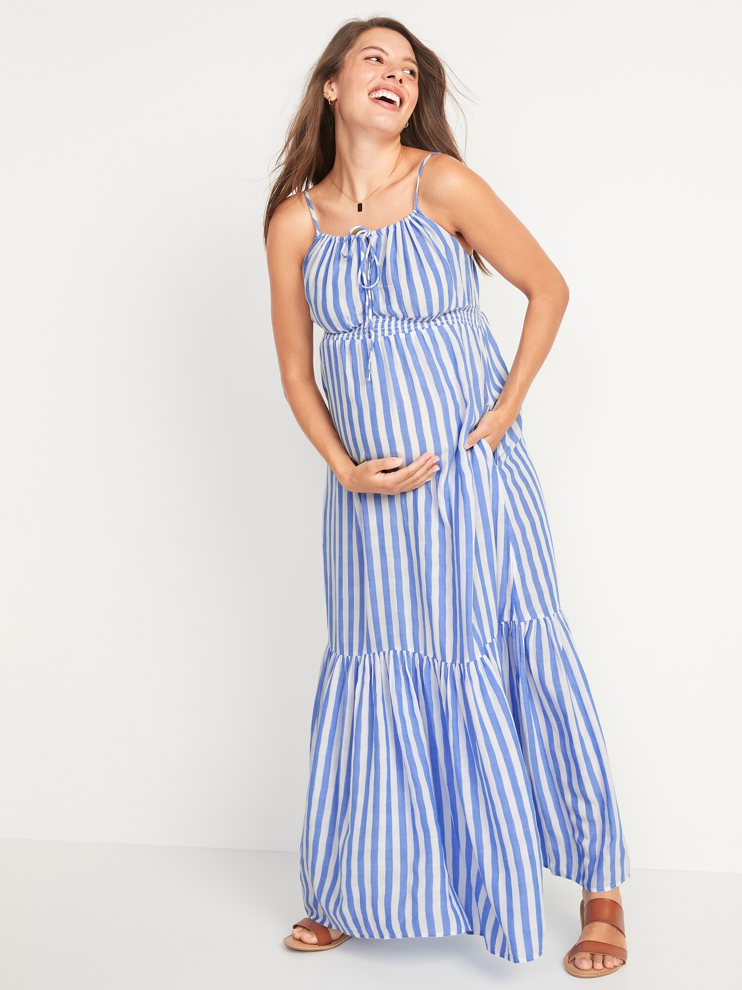 Old navy striped outlet maxi dress