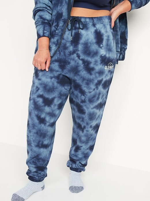 Image number 7 showing, High-Waisted Logo-Graphic Tie-Dye Sweatpants