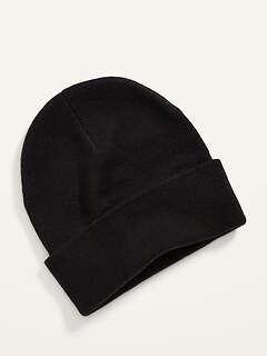 Gender-Neutral Wide-Cuff Beanie Hat for Adults