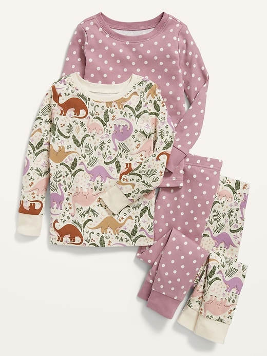 View large product image 1 of 1. Unisex 4-Piece Printed Pajama Set for Toddler & Baby