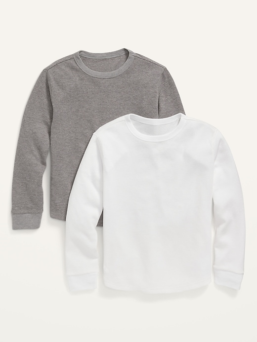 View large product image 1 of 2. Thermal-Knit Long-Sleeve T-Shirt 2-Pack For Boys