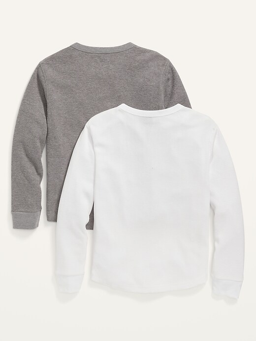View large product image 2 of 2. Thermal-Knit Long-Sleeve T-Shirt 2-Pack For Boys