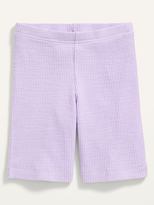 View large product image 1 of 1. Rib-Knit Long Bike Shorts for Girls