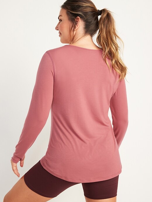 Image number 2 showing, UltraLite Boat-Neck Long-Sleeve Performance Top