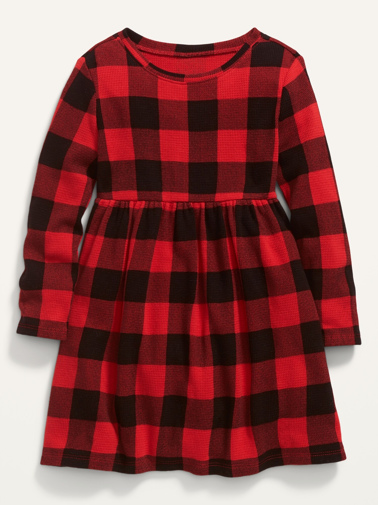 Fit & Flare Long-Sleeve Thermal Dress for Toddler Girls | Old Navy