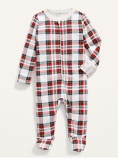 Unisex Matching Printed Sleep & Play Footed One-Piece for Baby