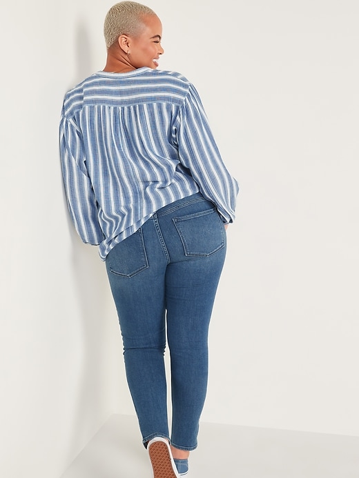 Image number 2 showing, Mid-Rise Medium-Wash Super Skinny Jeans for Women
