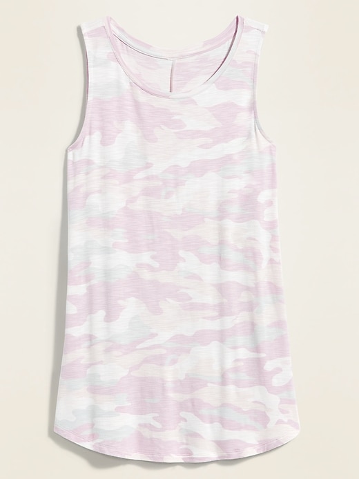 View large product image 2 of 3. Luxe Printed High-Neck Tank Top for Women