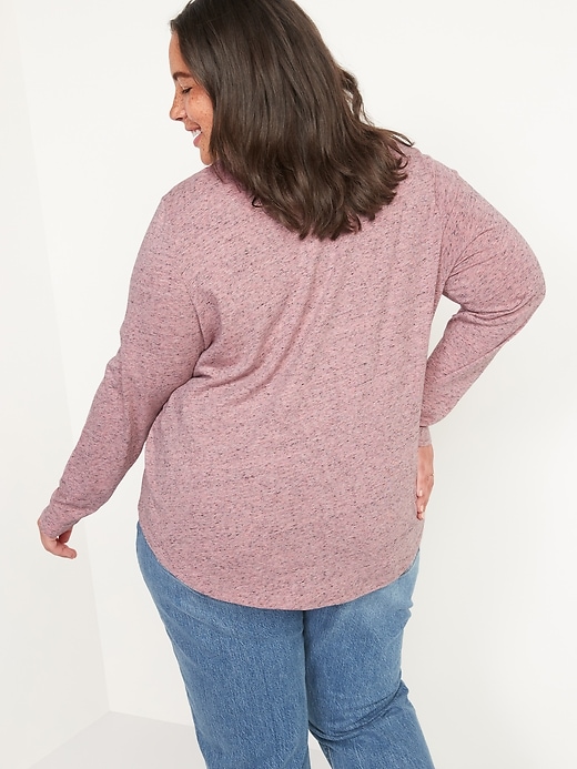 Image number 2 showing, EveryWear Crew-Neck Speckled Long-Sleeve T-Shirt for Women