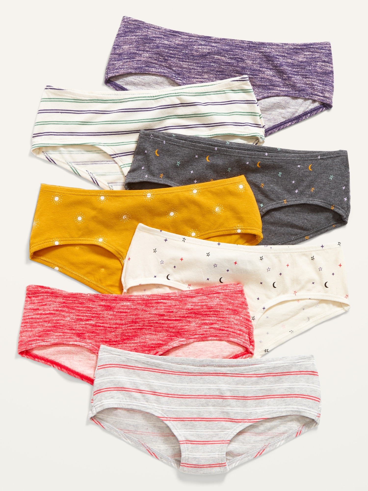 Rae Dunn Girl's 7-Pack Hipsters Underwear Panties Day Of The Week NEW w TAGS
