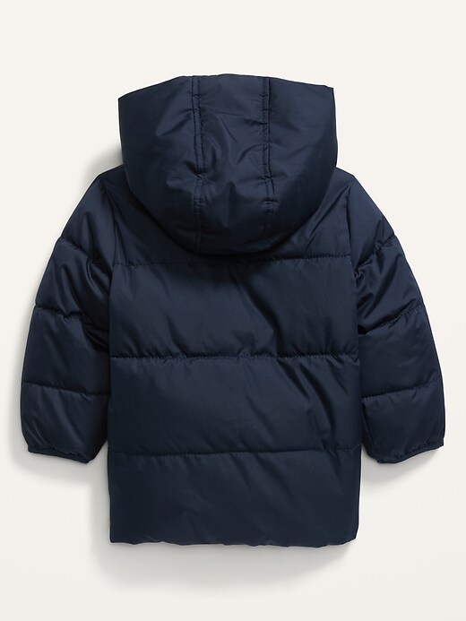 View large product image 2 of 2. Unisex Solid Frost-Free Hooded Puffer Jacket for Toddler