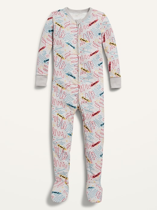 View large product image 1 of 1. Unisex Printed Snug-Fit Footie Pajama One-Piece for Toddler & Baby