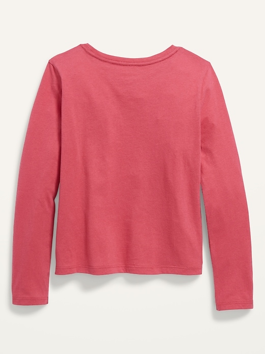 View large product image 2 of 2. Softest Long-Sleeve Logo-Graphic T-Shirt for Girls