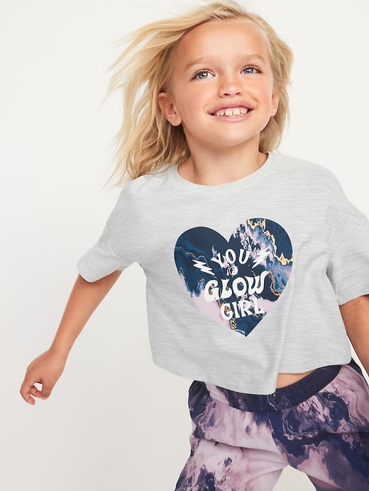 Breathe ON Cropped Graphic T-Shirt for Girls | Old Navy