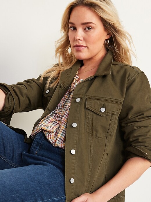 olive jean jacket