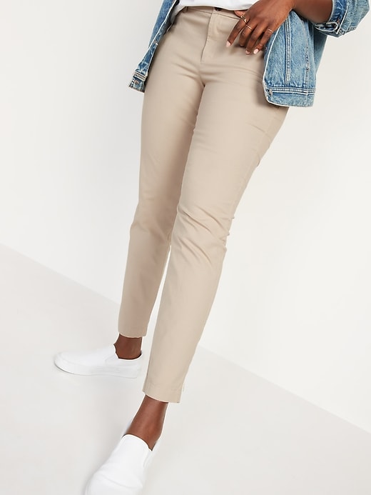 Image number 1 showing, Mid-Rise Skinny Everyday Khakis for Women