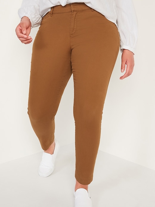 Image number 1 showing, Mid-Rise Pixie Chino Ankle Pants for Women