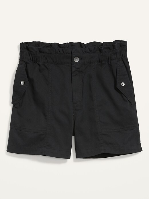 Image number 4 showing, High-Waisted Twill Utility Shorts for Women -- 4.5-inch inseam