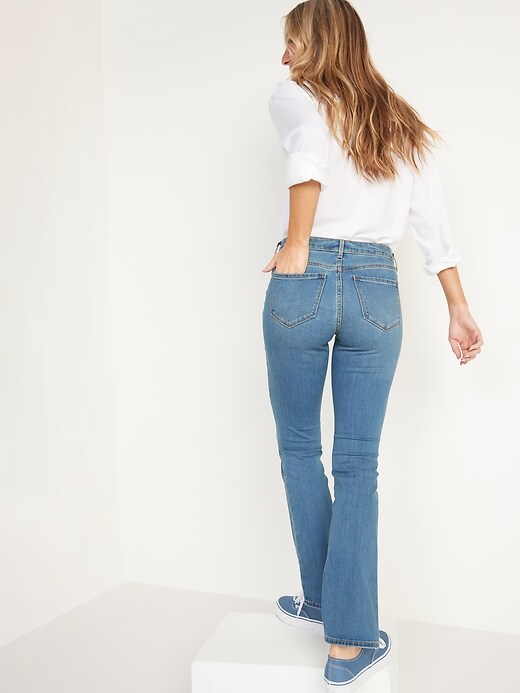 Image number 6 showing, Mid-Rise Medium-Wash Kicker Boot-Cut Jeans for Women