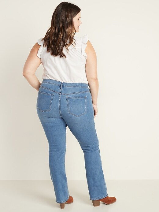 Image number 8 showing, Mid-Rise Medium-Wash Kicker Boot-Cut Jeans for Women