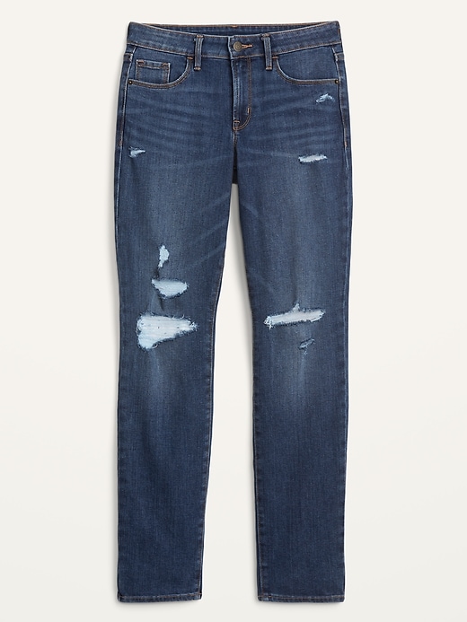 Image number 4 showing, Mid-Rise Power Slim Straight Jeans