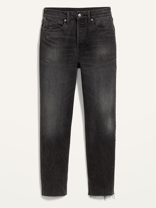 Image number 4 showing, Extra High-Waisted Sky Hi Straight Button-Fly Cut-Off Jeans for Women