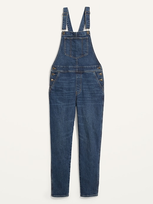 Image number 4 showing, O.G. Straight Dark-Wash Jean Overalls