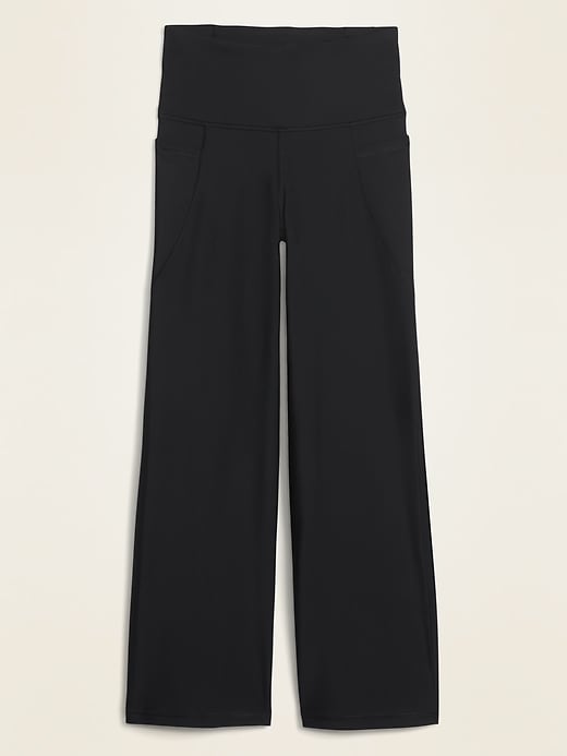 L'image numéro 4 présente Pantalon mi-long Powersoft, coupe évasée, taille haute, poches latérales pour femme
