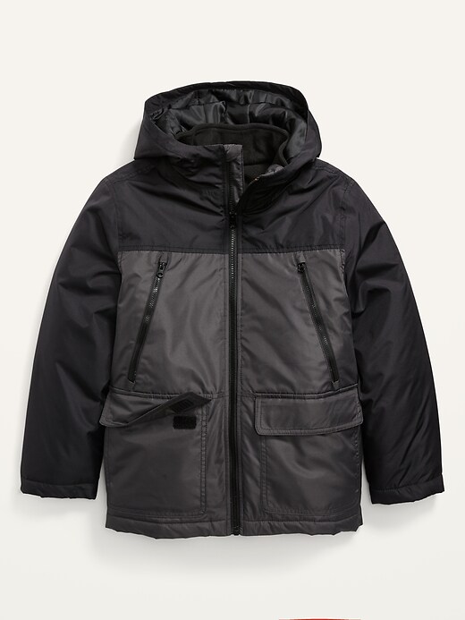 View large product image 1 of 1. Gender-Neutral Water-Resistant Color-Blocked 3-In-1 Snow Jacket For Kids