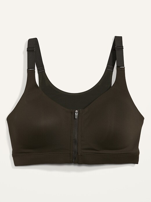 Image number 4 showing, High-Support PowerSoft Zip-Front Sports Bra for Women 32C-42C