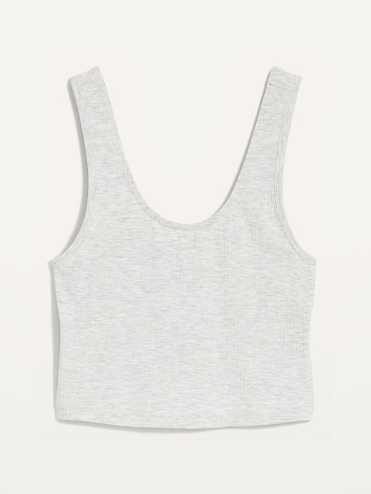 View large product image 2 of 3. Sunday Sleep Rib-Knit Cropped Tank Top