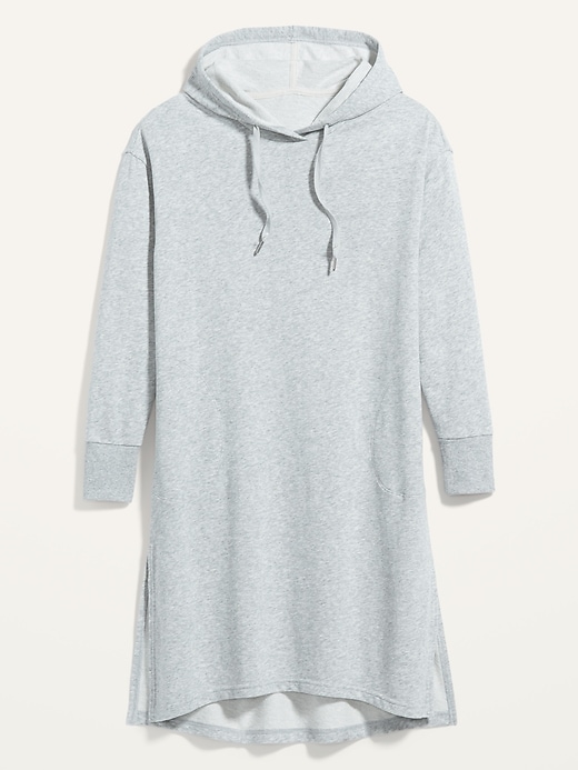 Image number 4 showing, Loose Hooded Sweatshirt Shift Dress for Women