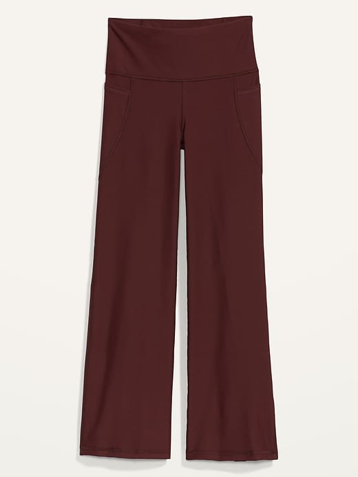 L'image numéro 4 présente Pantalon mi-long Powersoft, coupe évasée, taille haute, poches latérales pour femme