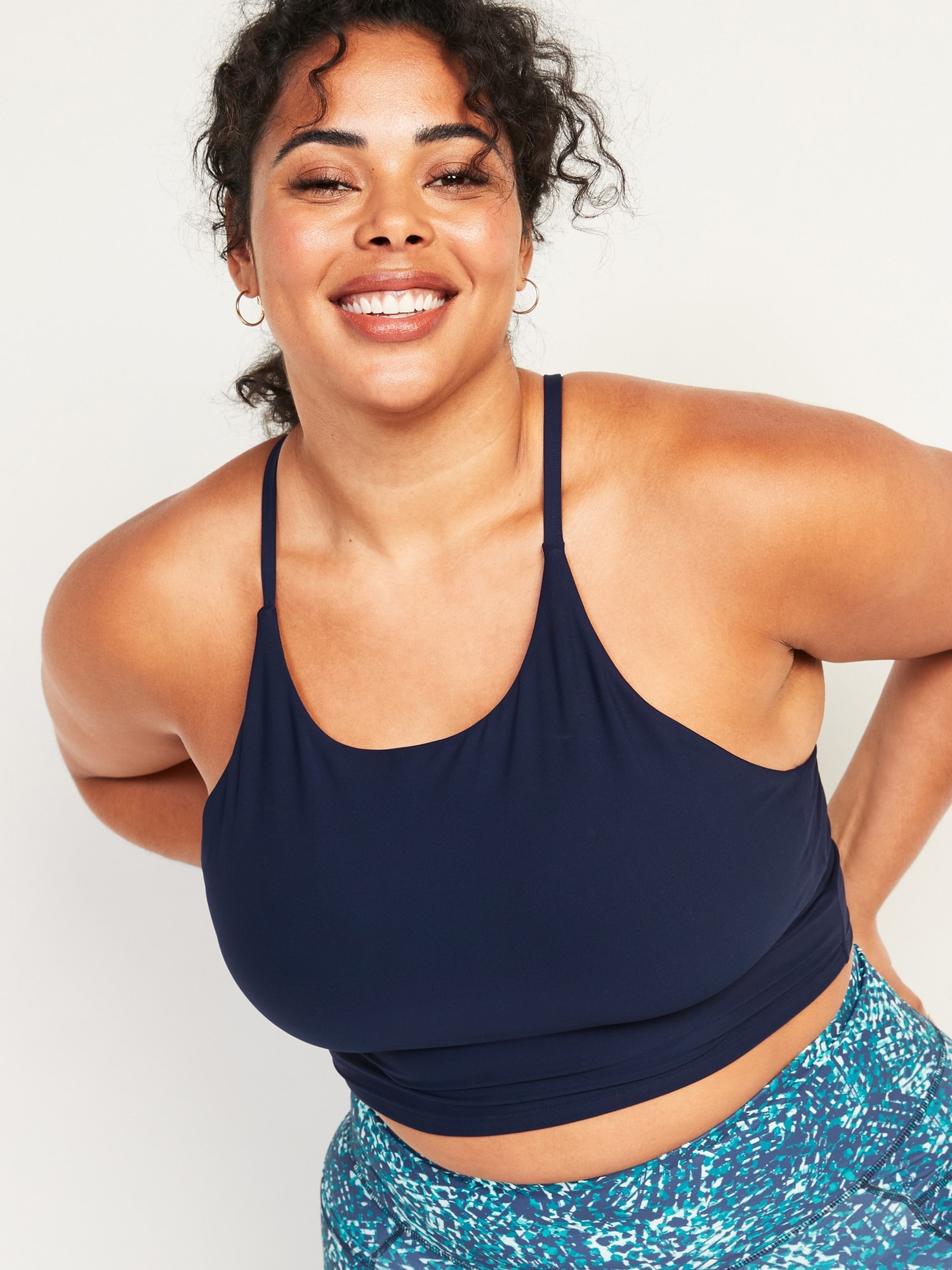 Light Support PowerSoft Longline Sports Bra for Women Old Navy