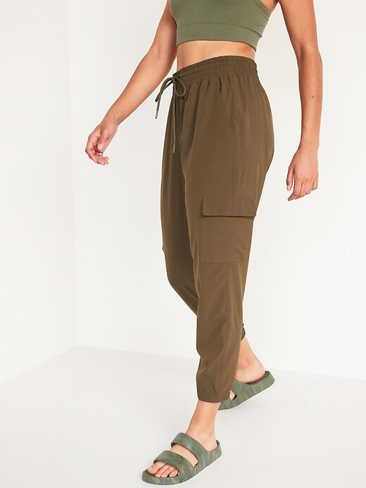 Image number 5 showing, High-Waisted StretchTech Cargo Joggers